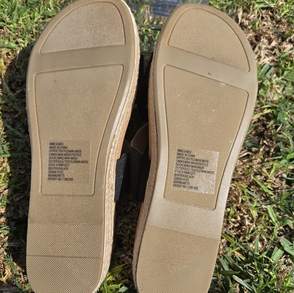 LC Lauren Conrad Black Espadrille Sandals Size 9 - Picture 5 of 7